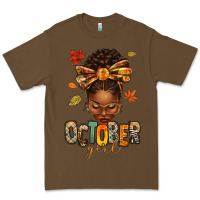 Cacao october girl afro woman fall Premium Tee - texasbilliewilder