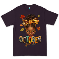 Plum october girl afro woman fall Premium Tee - texasbilliewilder