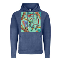 Vintage Denim pipe tomahawk dreamcatcher headdress seamless patt Vintage Hoodie - FaDigitalArtStudio