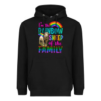 Black I'm The Rainbow Sheep Of The Family Heavyweight Hoodie - BundleAndBundleShop