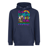 Navy I'm The Rainbow Sheep Of The Family Heavyweight Hoodie - BundleAndBundleShop