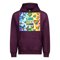 Mauve Wine love has no gender Urban Hoodie - TumblerDesignByShophia