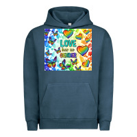 Pigment Midnight Navy love has no gender Urban Hoodie - TumblerDesignByShophia