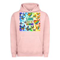 Pigment Salmon love has no gender Urban Hoodie - TumblerDesignByShophia