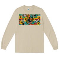 Mushroom western coop animals rooster sunflowers cowhide wooden serape glitter Long Sleeve Tee - Artiststas