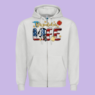 Dispatcher Life Zipper Hoodie Designed By Maliassmallbusiness