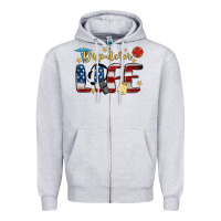 Heather Grey dispatcher life Zipper Hoodie - MaliasSmallBusiness
