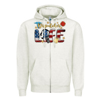 Oatmeal Heather dispatcher life Zipper Hoodie - MaliasSmallBusiness