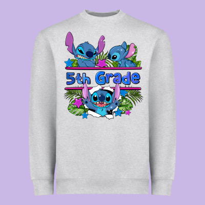 Preview Flower Stitch 5th Grade Heavyweight Sweatshirt Designed By Adodesignshop