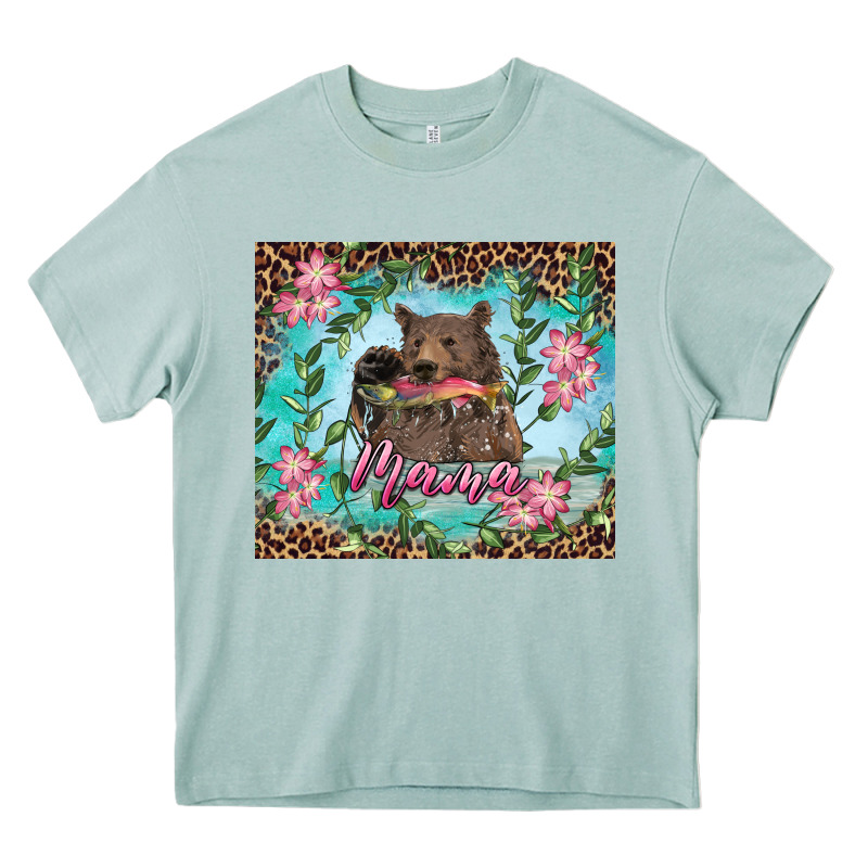 Mama Bear Haunting Fish Floral Heavy Core Tee by RanaPortraitStore | Teevron