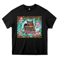 Black mama bear haunting fish floral Heavy Core Tee - RanaPortraitStore