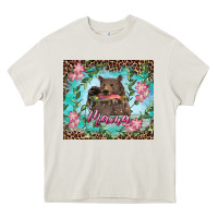 Cream mama bear haunting fish floral Heavy Core Tee - RanaPortraitStore