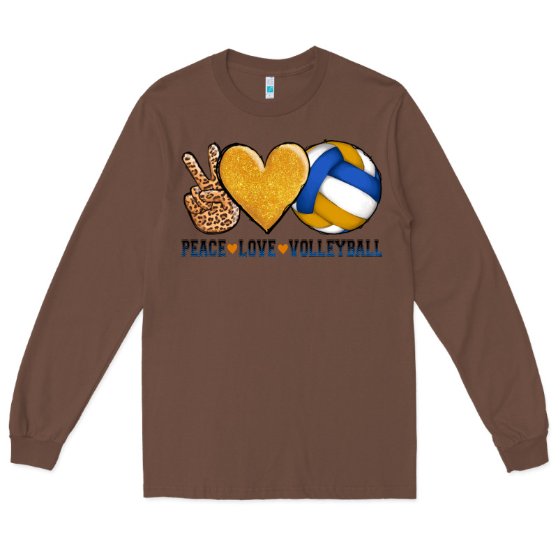 Peace Love Volleyball Long Sleeve Tee by AdoDesignShop | Teevron
