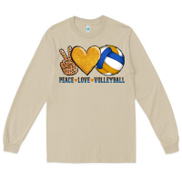 Mushroom peace love volleyball Long Sleeve Tee - AdoDesignShop