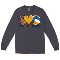 Smoke peace love volleyball Long Sleeve Tee - AdoDesignShop