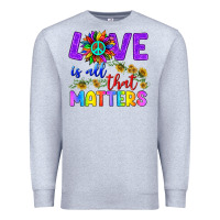 Heather Grey Love İs All That Matters Premium Sweatshirt - BundleAndBundleShop