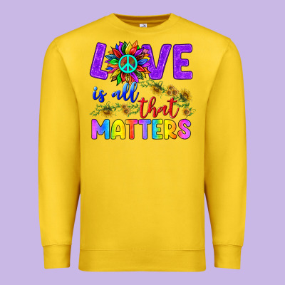 Love İs All That Matters Premium Sweatshirt Designed By Bundleandbundleshop