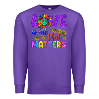 Purple Love İs All That Matters Premium Sweatshirt - BundleAndBundleShop