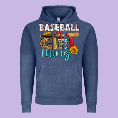Baseball It's A Girl Thing Vintage Hoodie Designed By Hra Design Shop