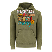 Vintage Olive baseball it's a girl thing Vintage Hoodie - HRA Design Shop