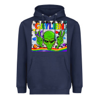 Navy LGBTQ Gaylien Tumbler Heavyweight Hoodie - BundleAndBundleShop