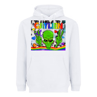 White LGBTQ Gaylien Tumbler Heavyweight Hoodie - BundleAndBundleShop