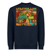 Navy hello fall pumpkin Heavyweight Sweatshirt - JahusDesignShop