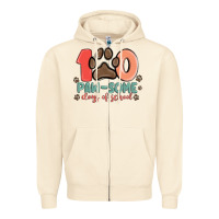 Sandshell 100 pawsome days of school Zipper Hoodie - MaliasSmallBusiness