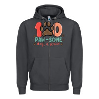 Smoke 100 pawsome days of school Zipper Hoodie - MaliasSmallBusiness