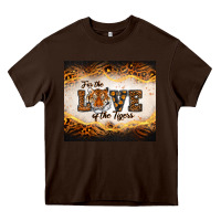Chocolate Brown love of the tigers Heavy Core Tee - RanaPortraitStore