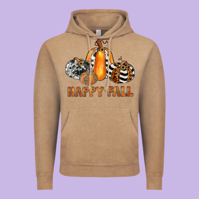 Happy Fall Vintage Hoodie Designed By Jahusdesignshop