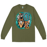 Army Green love western Long Sleeve Tee - AdoDesignShop