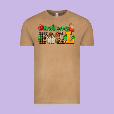 Welcome Fall Vintage Tee Designed By Adodesignshop