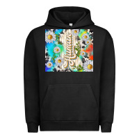 Pigment Black human with daisies Urban Hoodie - TumblerDesignByShophia