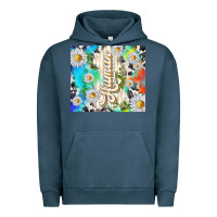 Pigment Midnight Navy human with daisies Urban Hoodie - TumblerDesignByShophia