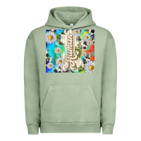 Pigment Oil Green human with daisies Urban Hoodie - TumblerDesignByShophia