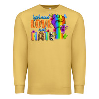 Antique Gold Spread Love Not Hate Premium Sweatshirt - BundleAndBundleShop