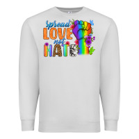 Dove Grey Spread Love Not Hate Premium Sweatshirt - BundleAndBundleShop
