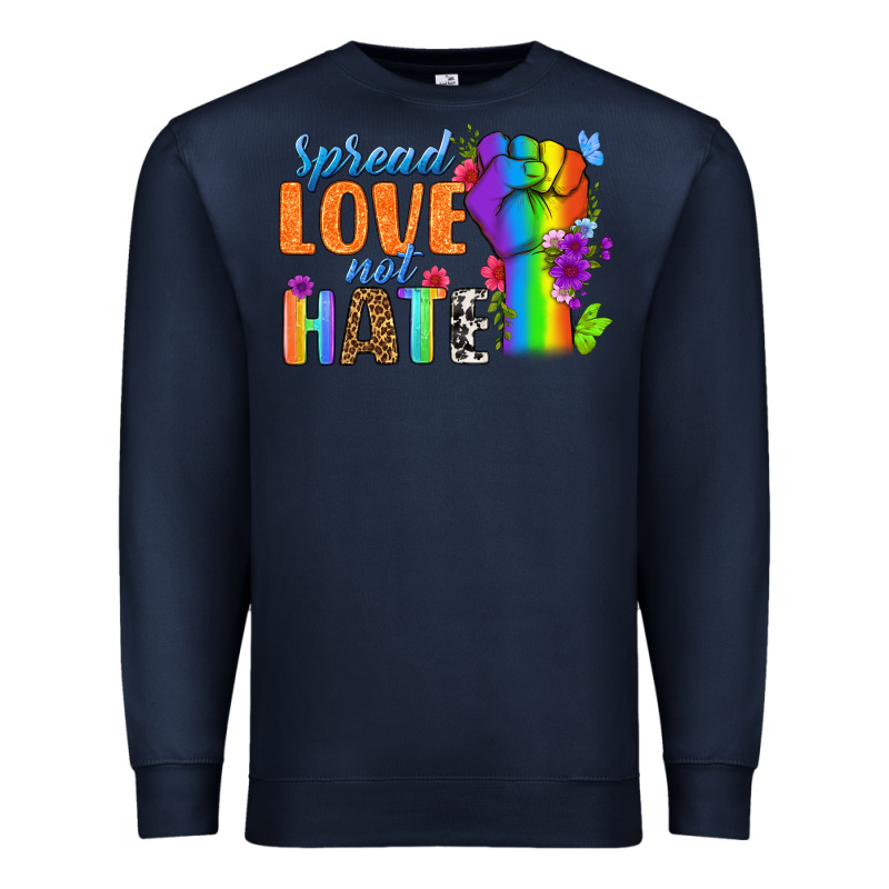 Spread Love Not Hate Premium Sweatshirt by BundleAndBundleShop | Teevron