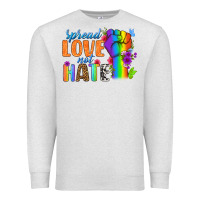 Oatmeal Heather Spread Love Not Hate Premium Sweatshirt - BundleAndBundleShop