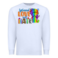 White Spread Love Not Hate Premium Sweatshirt - BundleAndBundleShop