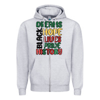 Heather Grey dreams hope lives pride Zipper Hoodie - MaliasSmallBusiness