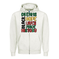 Oatmeal Heather dreams hope lives pride Zipper Hoodie - MaliasSmallBusiness