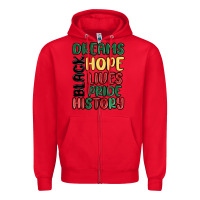 Red dreams hope lives pride Zipper Hoodie - MaliasSmallBusiness
