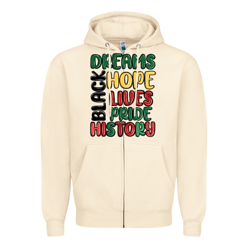 Dreams Hope Lives Pride Zipper Hoodie by MaliasSmallBusiness | Teevron