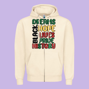 Dreams Hope Lives Pride Zipper Hoodie Designed By Maliassmallbusiness