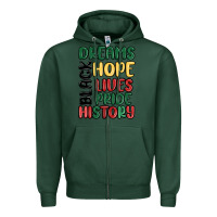 Sports Green dreams hope lives pride Zipper Hoodie - MaliasSmallBusiness