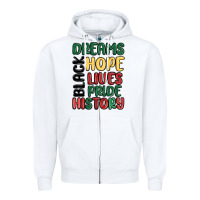 White dreams hope lives pride Zipper Hoodie - MaliasSmallBusiness