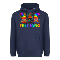 Navy LGBTQ Free Hugs Gnomes Heavyweight Hoodie - BundleAndBundleShop