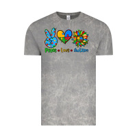Cloud Rock peace love autism Vintage Tee - AdoDesignShop